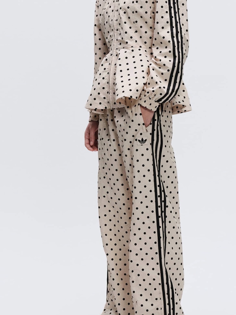 NEW adidas Originals x ASOS Cream Polka Dot Track Suit 2 Piece - Picture 2 of 5